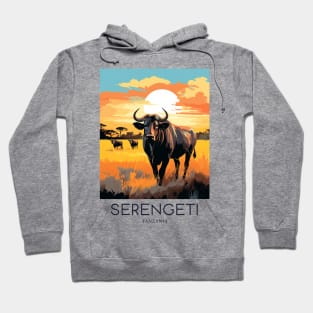 A Pop Art Travel Print of the Serengeti National Park - Tanzania Hoodie